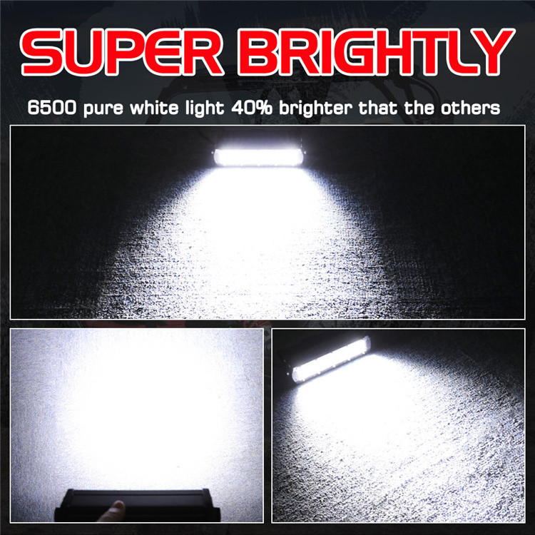 2 PCS Included 7 Inch 60W Factory Wholesale Snowmobile Led Light Bar