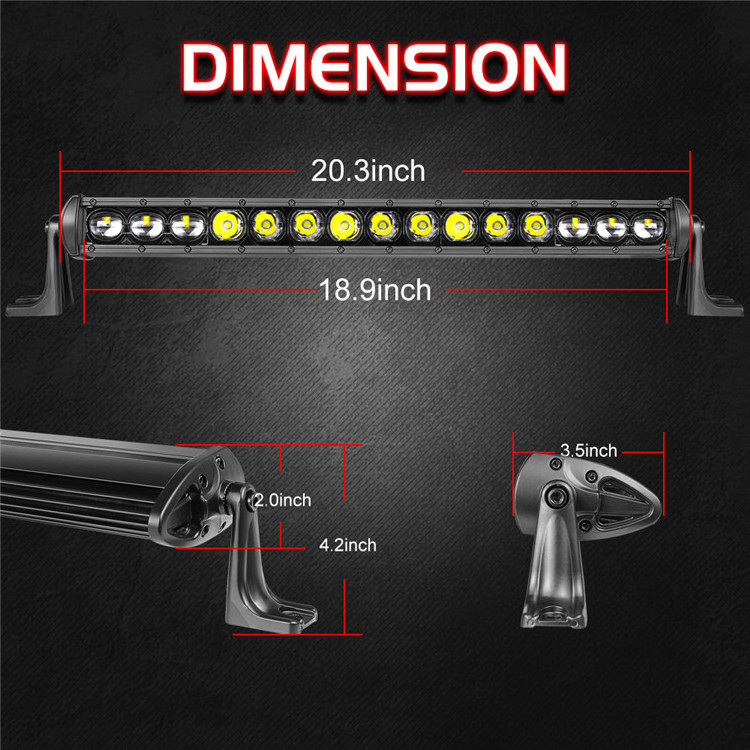 Combo Beam 20 Inch Super Slim Truck LED Light Bar Include Auto Wiring Harness