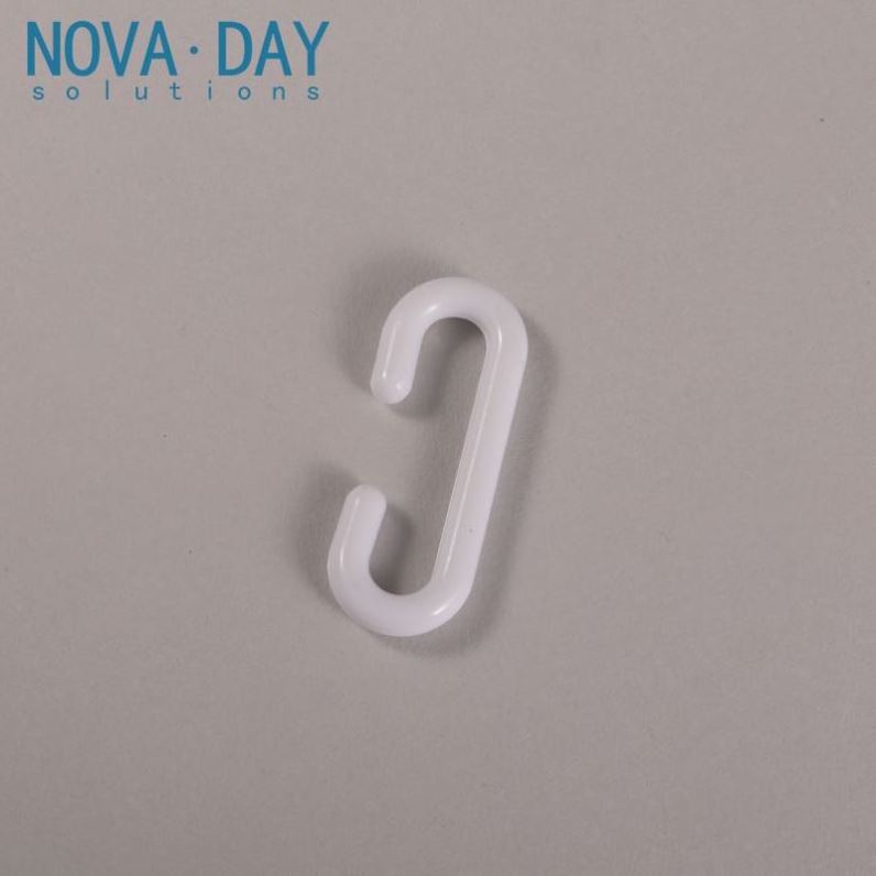 Novaday Pop Supermarket Multifunctional Ceiling Rack Pegboard Hook Plastic C Shape Hanger Hook Ring Drape Hanger Clips