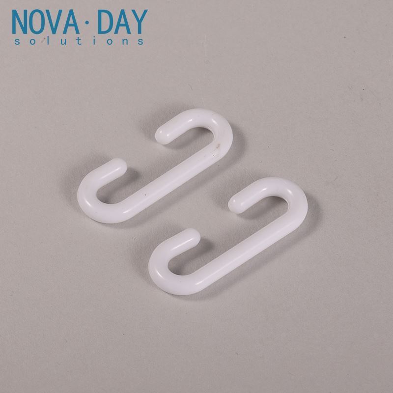 Novaday Pop Supermarket Multifunctional Ceiling Rack Pegboard Hook Plastic C Shape Hanger Hook Ring Drape Hanger Clips