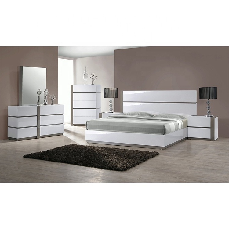 Bedroom Double Bed MHAA009 Modern King Size Bed