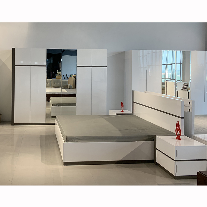 Bedroom Double Bed MHAA009 Modern King Size Bed