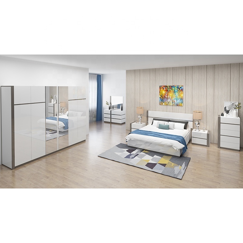 Bedroom Double Bed MHAA009 Modern King Size Bed