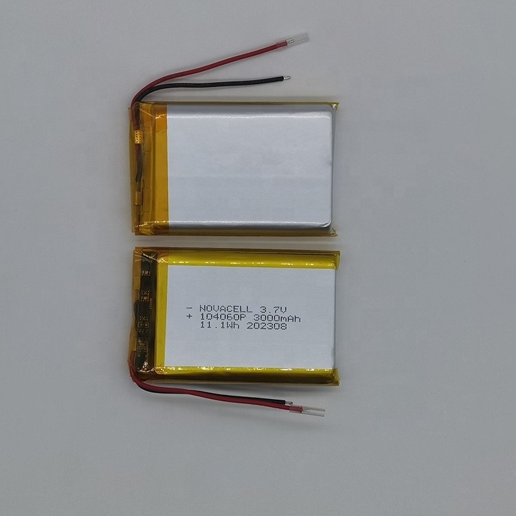 High Capacity 104060 3.7v 3000mah Lithium Ion Polymer Battery Lipo Battery for Electronic equipment