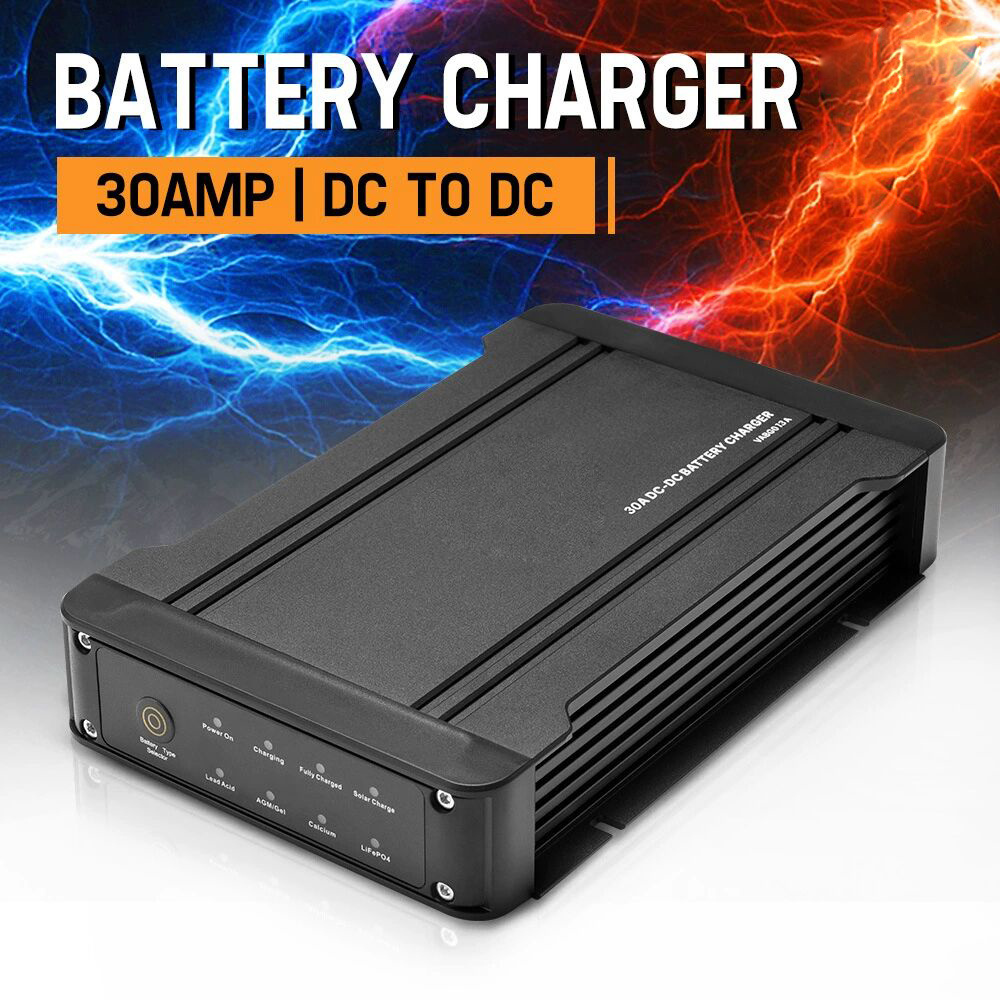 12V/24V 30A/15A Dual Inputs Booster dc dc  battery charger with mppt for moving vehicles