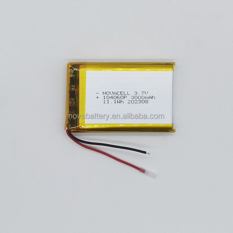 High Capacity 104060 3.7v 3000mah Lithium Ion Polymer Battery Lipo Battery for Electronic equipment