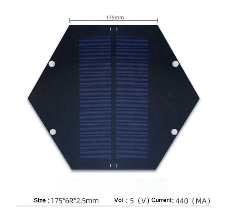 custom size solar cells hexagon solar panel 5v PET laminate solar cells for solar lights christmas outdoor