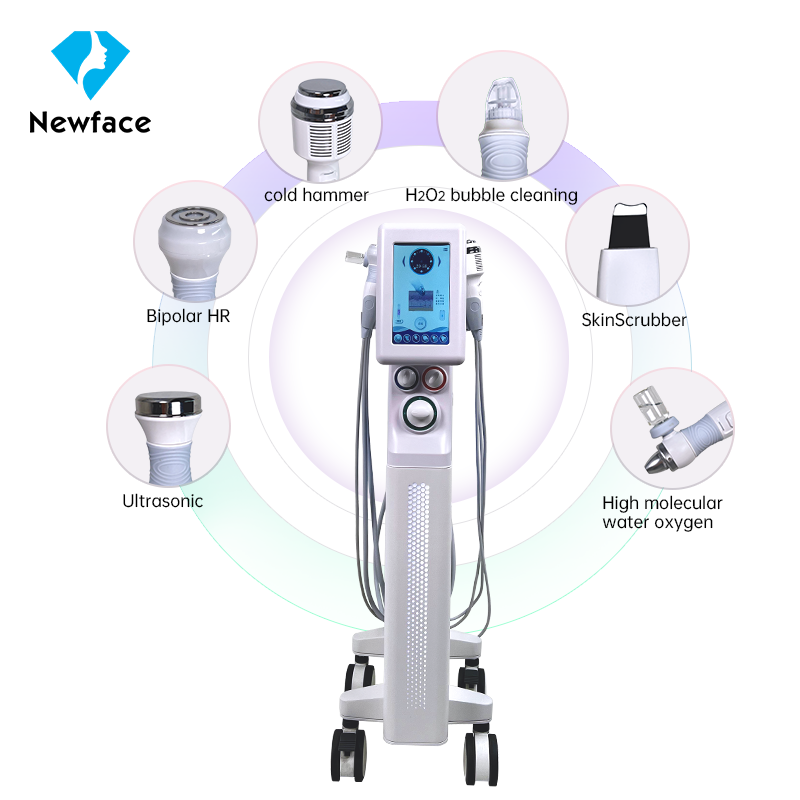 OEM 6 in 1 Small Bubble Water Oxygen Jet Peel Microdermabrassion Mist Spray Aqua Cryo Facial machine Manufacturer Factory Supply