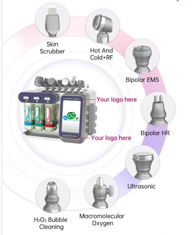 Factory hydra h2o2 oxygen peel facial machine oxygen ultrasonic facial blackhead extraction hydra beauty machine