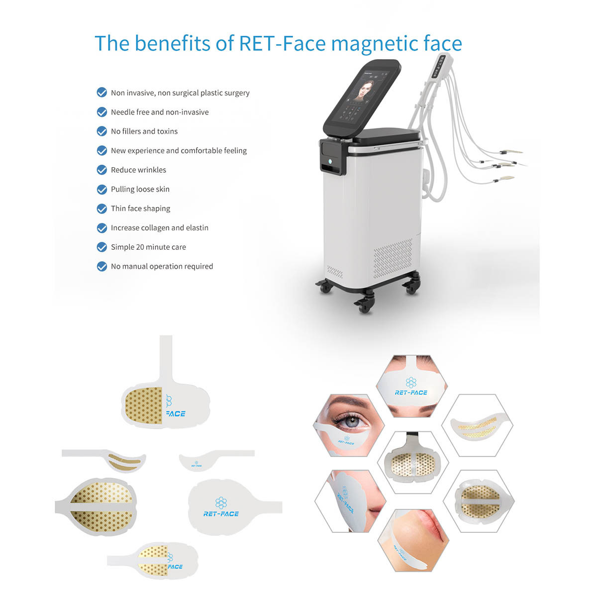 Magnetic Pulse RET Face PE Skin lifting ems sculpting machine ems stimulation wrinkles remover Skin firming Beauty Machine