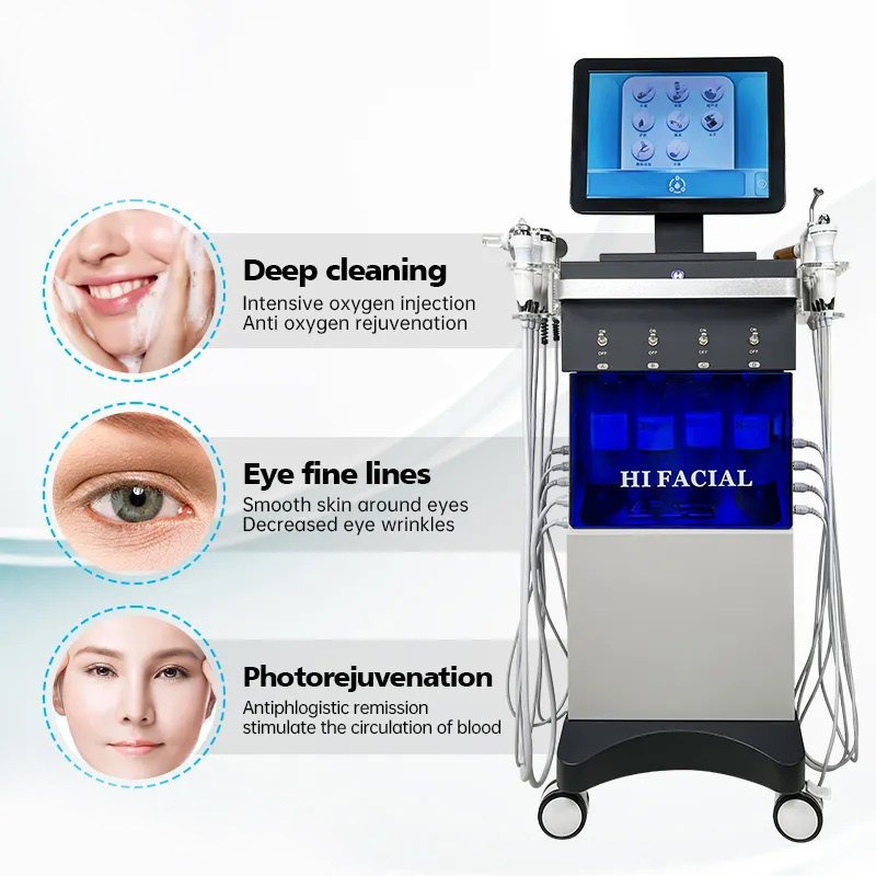 Hydrofacials Water Hydro Dermabrasion Hydra Aqua Peel Facial Machine for salon