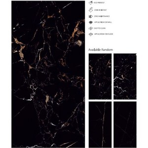 Jaguar Black in Attractive High Glossy Surface Stain Resistant 600x1200 Digital Glazed Polished Porcelain Tiles for Hotel Decor