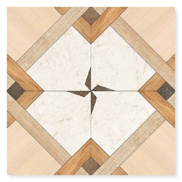 Indian Ceramic Tiles for Floor in 80061 in 396x396mm Satin Matte Surface Tiles with Wooden Strip Effect Cheap Rate Best Quality