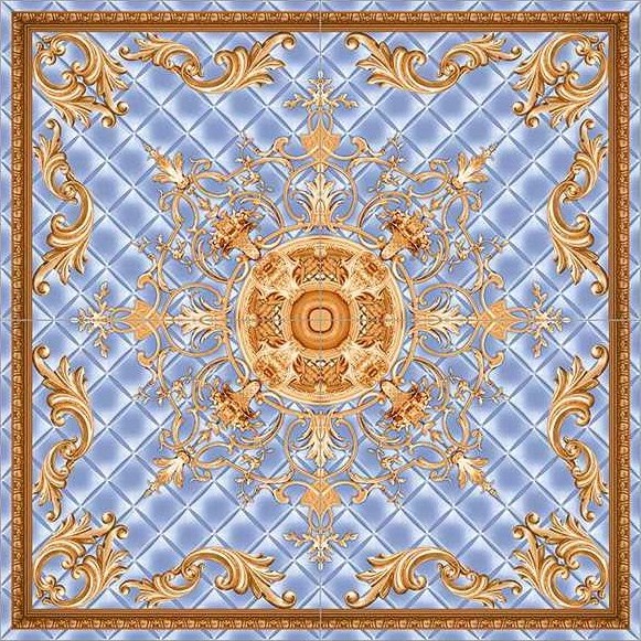 Ceramic Tiles 396x396mm in HR-1008 Tiles for Floor in Glossy Surface Finish in Galicha Digital Printing Carpet Tiles by Novac