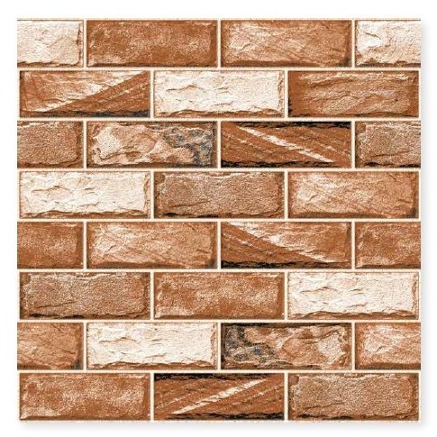 Rustic Matt Surface Brick Design in 396x396 Ceramic Floor Tiles in Model Bricks 3 can be used for Living Room Floors