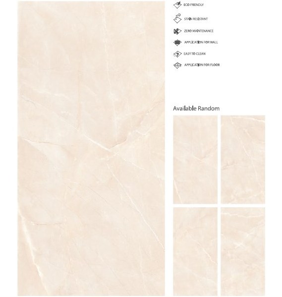 Premium Vitrified Tiles 60x120cm Arkos Gold Digital Glazed Polished Porcelain Tiles in Glossy Surface for Floor by Novac Ceramic