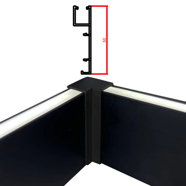 Customized Colors Aluminum Skirting Board With Led Light  waterproof baseboard accessories aluminum baseboard lights