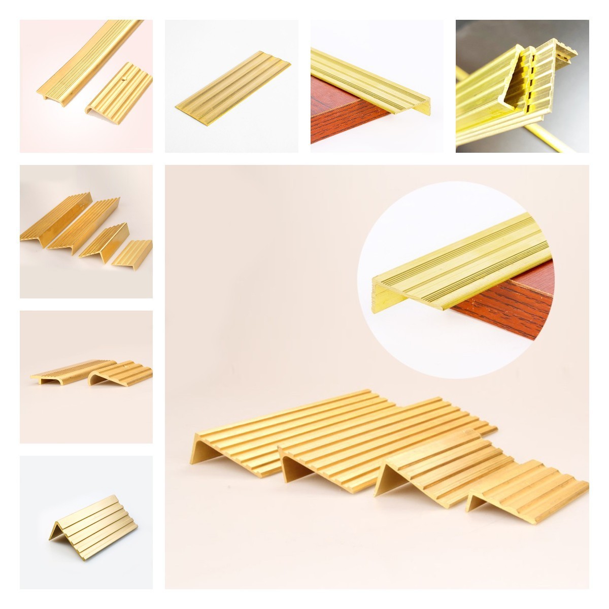 High Quality Brass T Shape U Shape Tile Trim Profiles For Wall Bronze Metal Floor Decoration New Design Copper Tile Trim