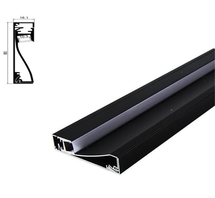 Customized Colors Aluminum Skirting Board With Led Light  waterproof baseboard accessories aluminum baseboard lights