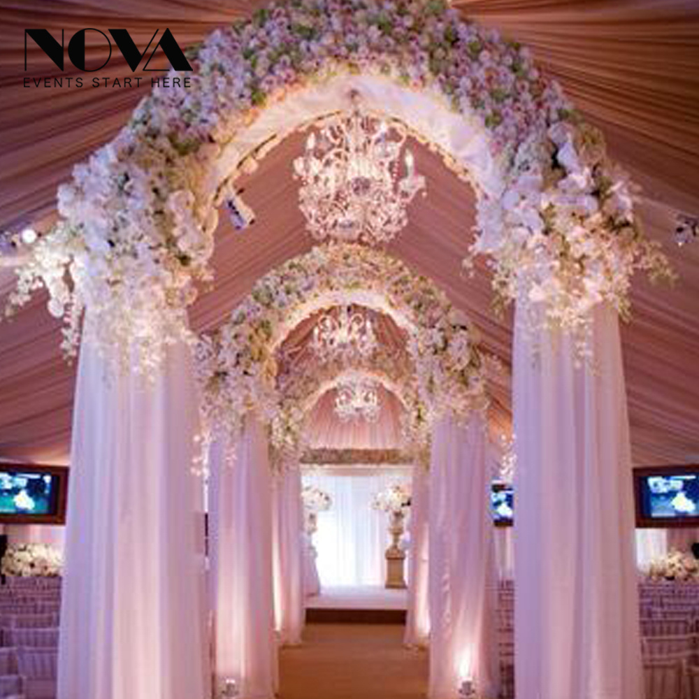 High quality adjustable pipe and drape design wedding curtain backdrop pipe for sale