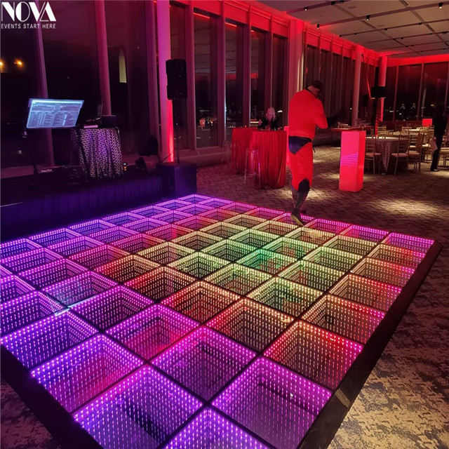 dj RGB led infinity mirror dance floor/3d effect led panel for T show