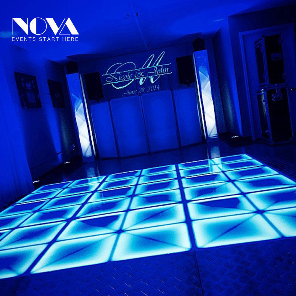 N0VA Night Club Decoration,1*1m 432pcs Rgb Portable Led Dance Floors