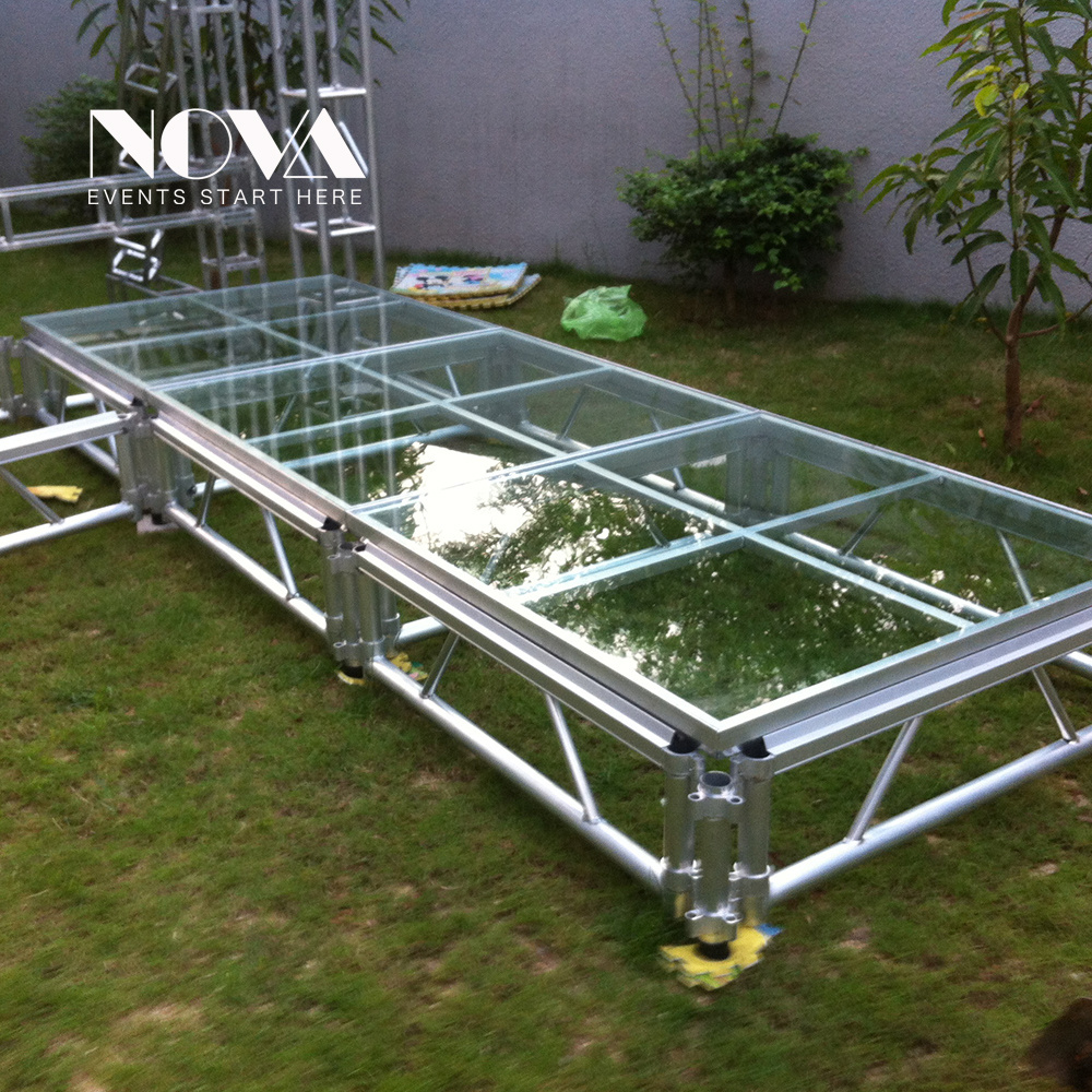 NOVA concert Acrylic transparency aluminum stage;truss 4x4ft and 4x8ft platform