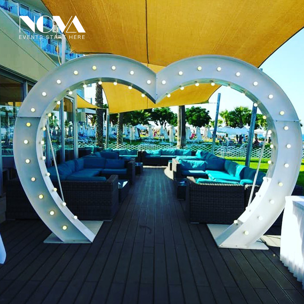 2018 nova  Led Heart Arch For Wedding Decoration/ Heart Shaped Archway