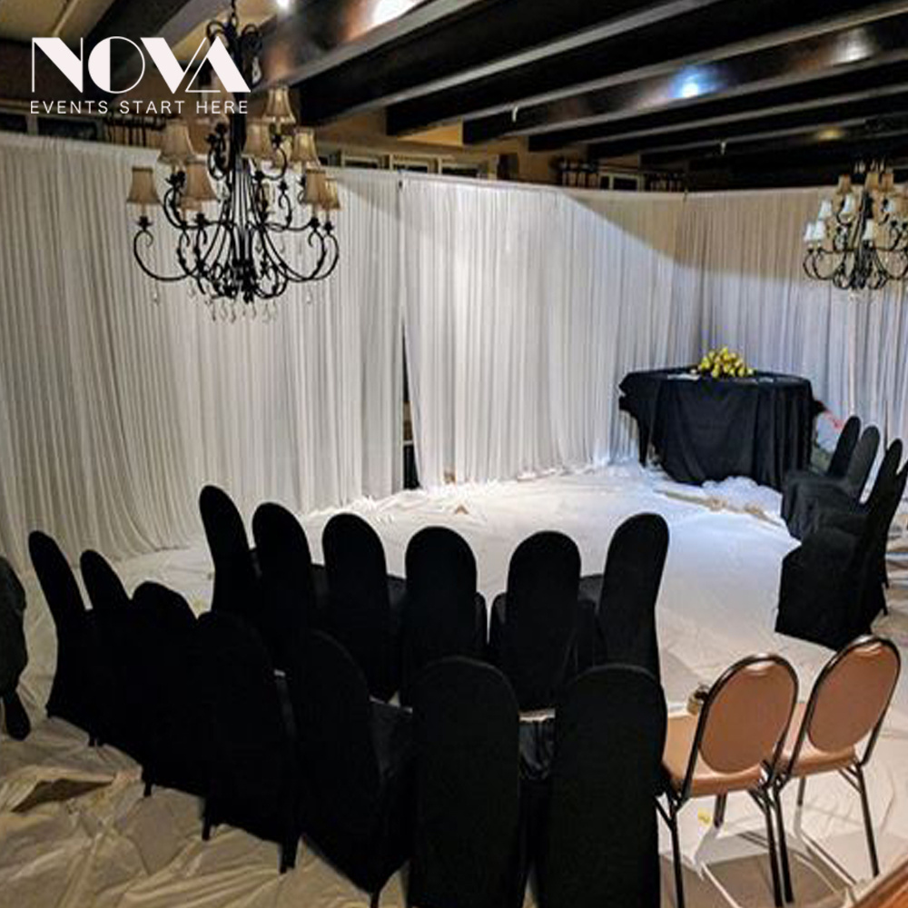 High quality adjustable pipe and drape design wedding curtain backdrop pipe for sale