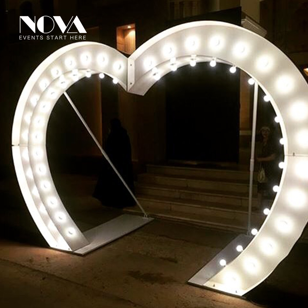 2018 nova  Led Heart Arch For Wedding Decoration/ Heart Shaped Archway