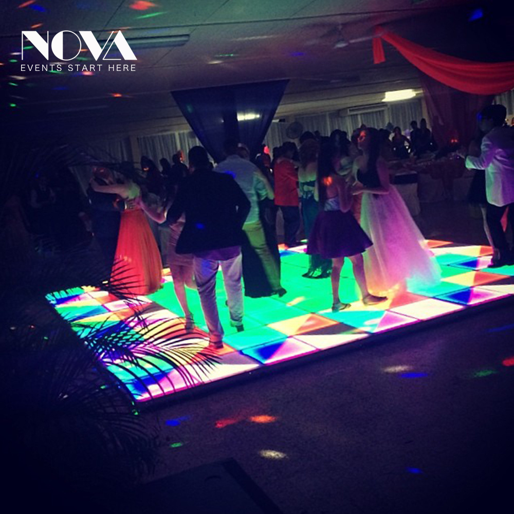 N0VA Night Club Decoration,1*1m 432pcs Rgb Portable Led Dance Floors