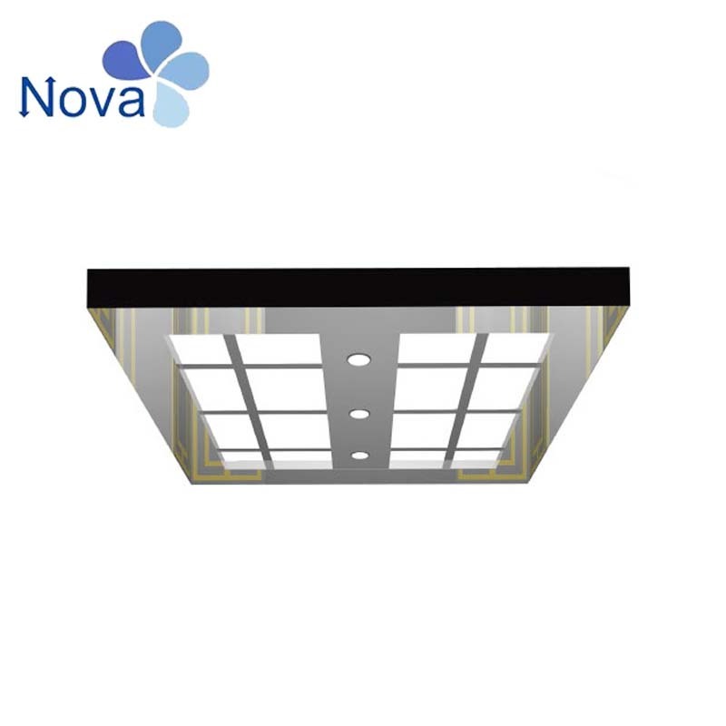 Elevator Cabin Decoration:Hot Selling Lift Car Ceiling For Passenger Cabin With LED Light