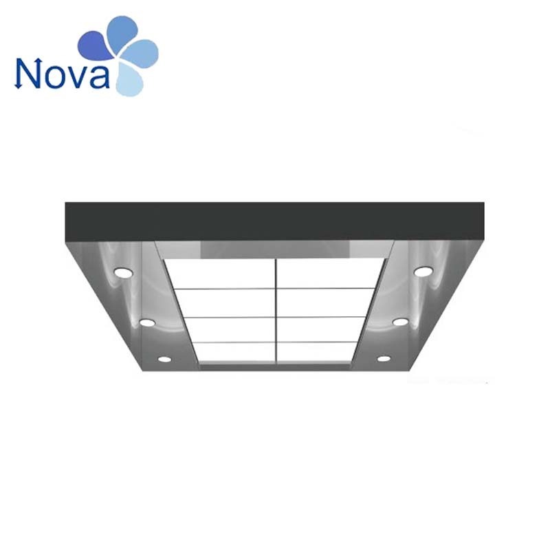 Elevator Cabin Decoration:Hot Selling Lift Car Ceiling For Passenger Cabin With LED Light