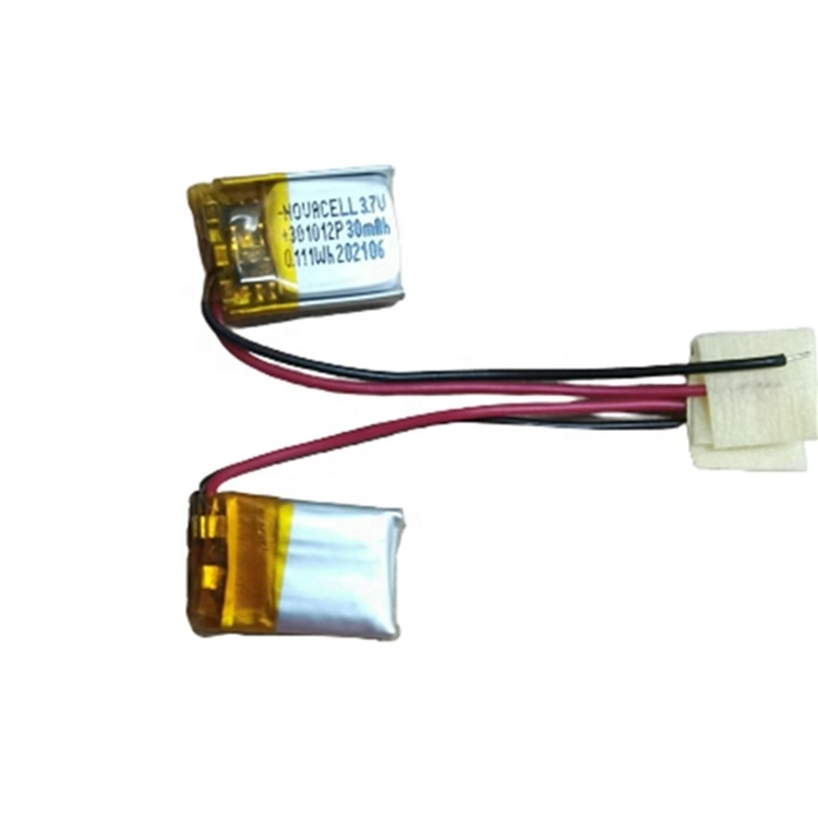 factory new design lipo 301012P 3.7v 30mh  lithium polymer battery with pcb