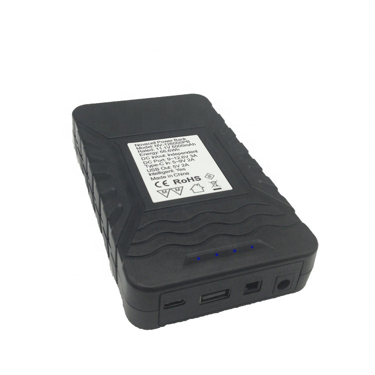 12V 6AH 5V 12000mAh lithium battery power bank with multi ports DC type C USB Backup battery pack