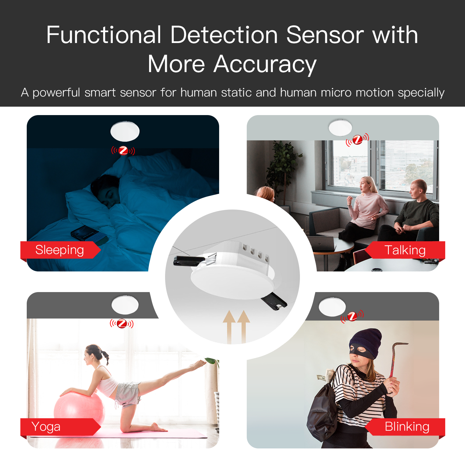 Tuya WiFi Smart Human Presence Detector Wave Radar Human Body Sensor