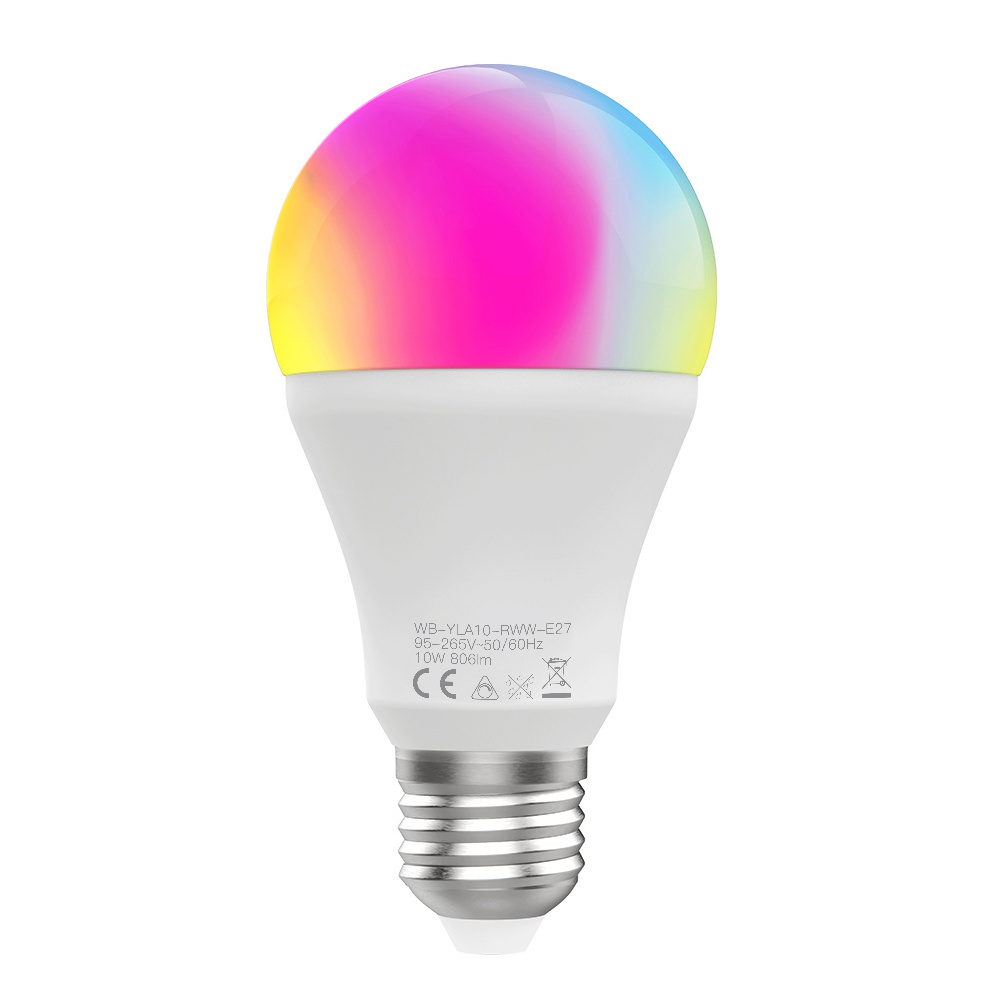 MOES Wifi Dimmable Lamp LED Light Bulb With Alexa Color Changing Warm White PVC Globe AC E27 Smart Bulb Ceiling Rgb C9 Faceted