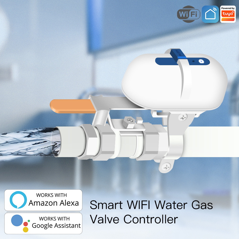 Tuya Smart WiFi ZigBee Water Gas Pipeline Auto Shut OFF Valve Controller Smart Life APP Remote Control Home Automation