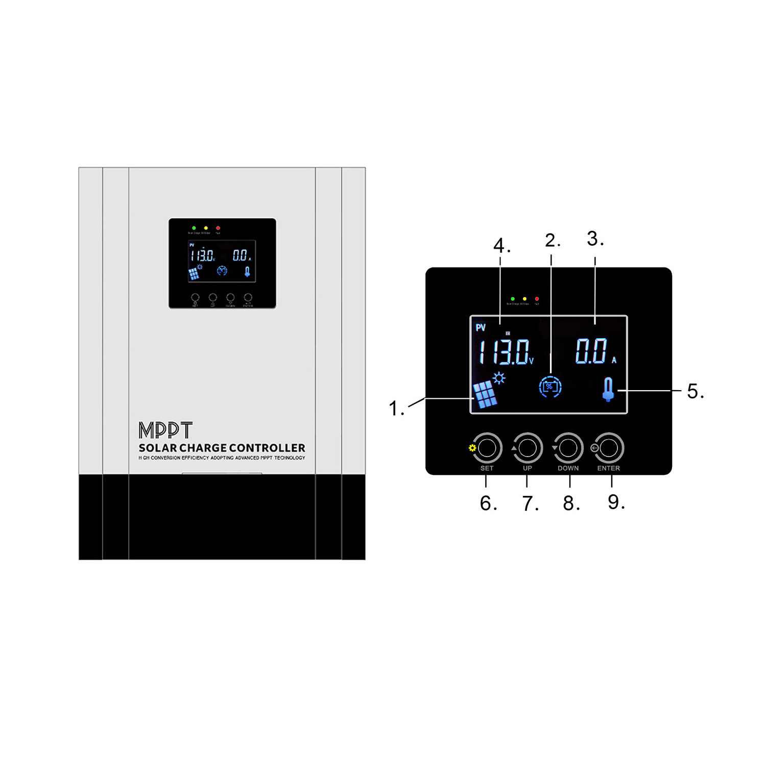 High Cost Performance Good Quality Solar Charge Controller MPPT PWM 10A 20A 30A 50A 60A 12/24V Solar Regulator