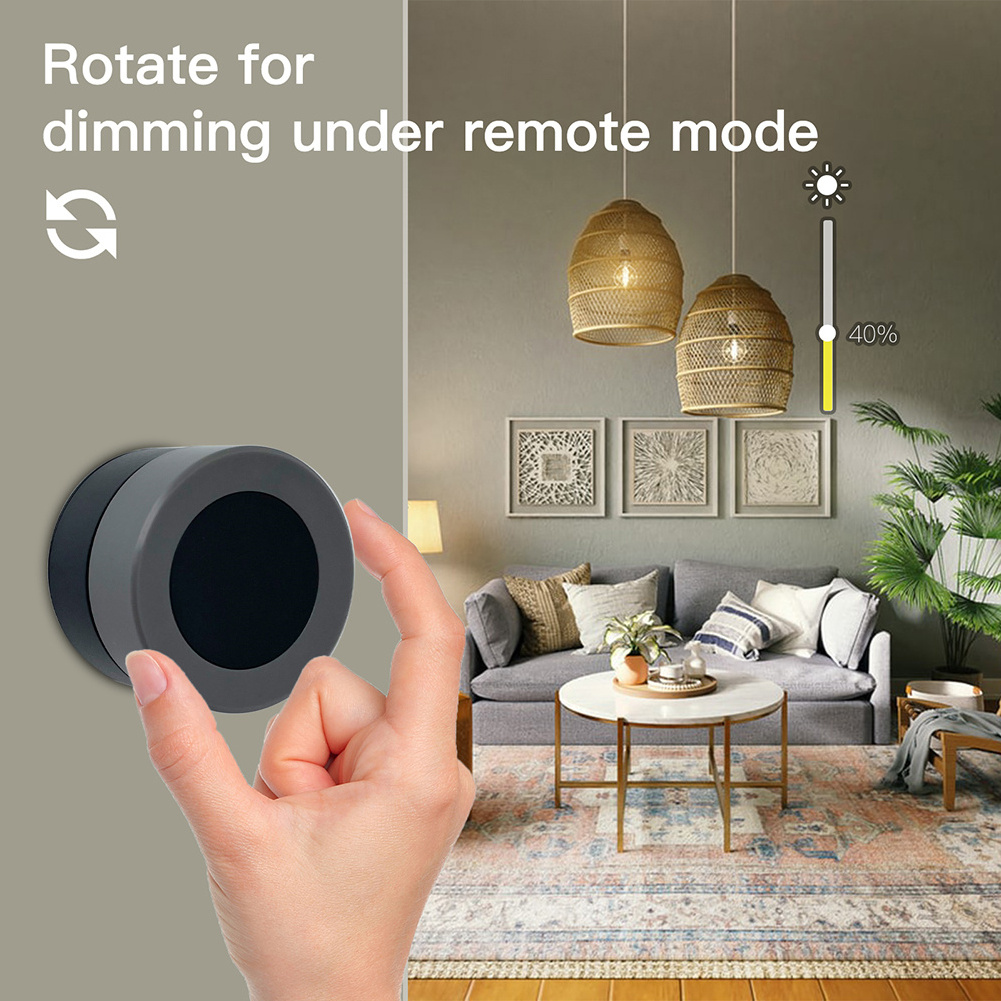 MOES Smart Scenario Knob Switch with Light Dimmer Switch all in one Brightness CCT RGB Scenes Remote Control Tuya Smart Home