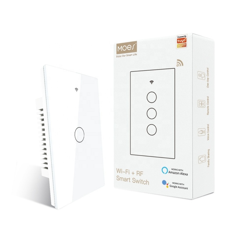 Tuya WIFI Zigbee Wall Switches Wireless Smart Light Switch MOES MOESGO Home Automation