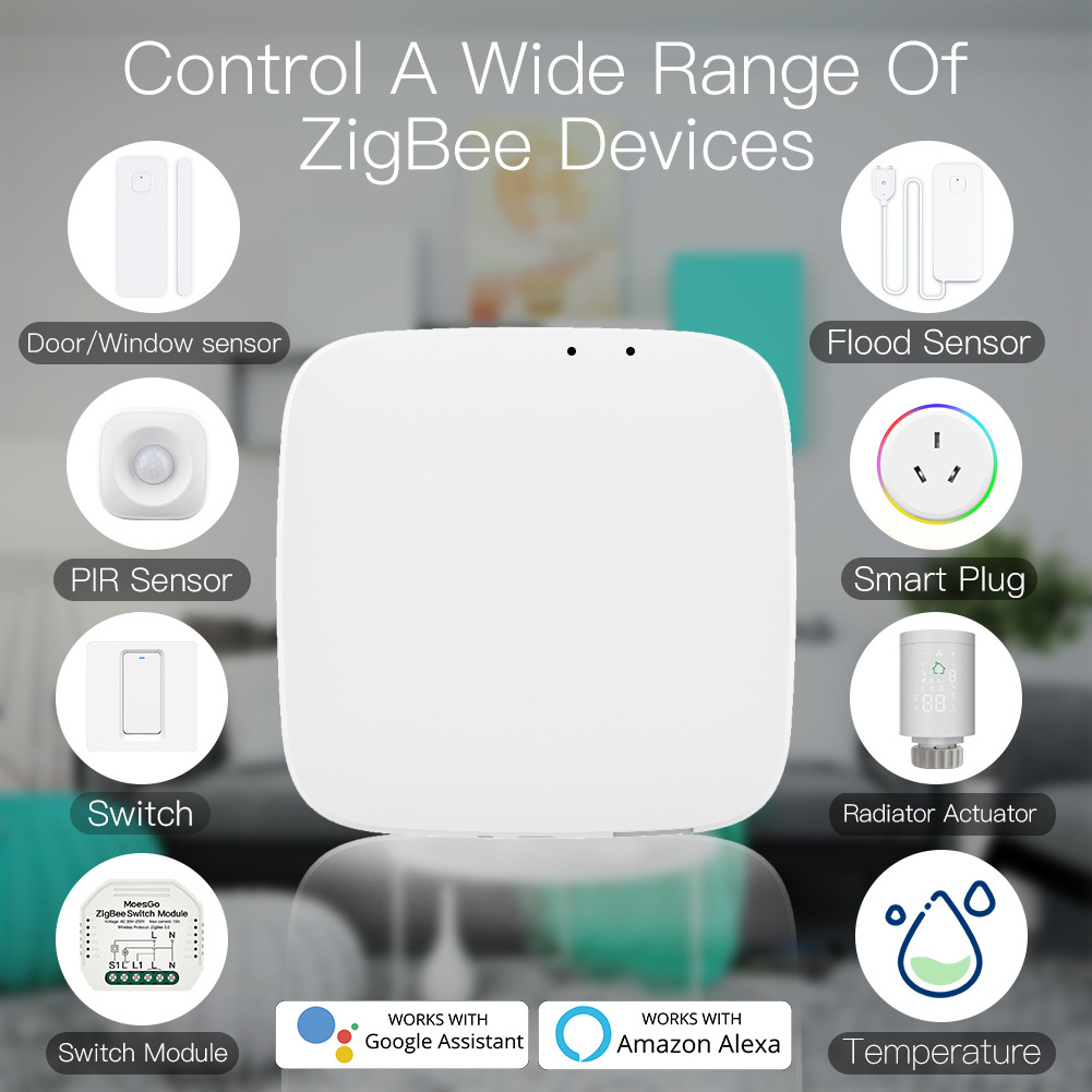 Wireless Wired Zigbee3.0 Hub Gateway Tuya Smart Home Automation Devices System, Tuya Smart life Remote Control Bridge Alexa