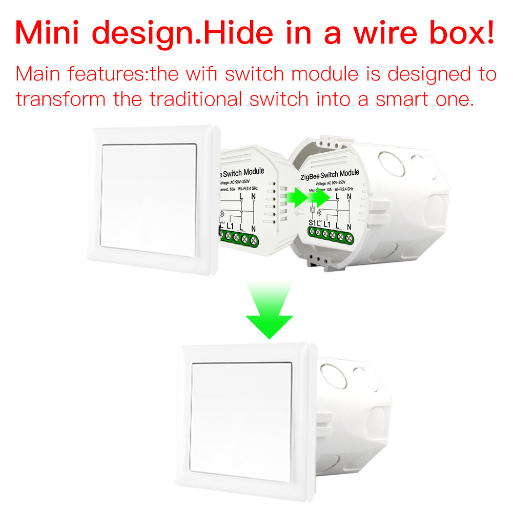 OEM Customized Tuya Zigbee 3.0  Smart Switch 2 Gang 3 Way EU UK Standard Wifi Light Switch Google Home Alexa