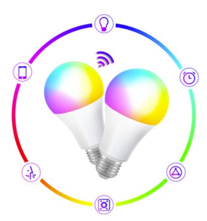 RGB warm cold color ZIGBEE 3.0 smart LED bulb E27, dimmable, work with google home, TUYA Smart life