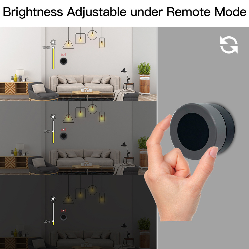 MOES Smart Scenario Knob Switch with Light Dimmer Switch all in one Brightness CCT RGB Scenes Remote Control Tuya Smart Home