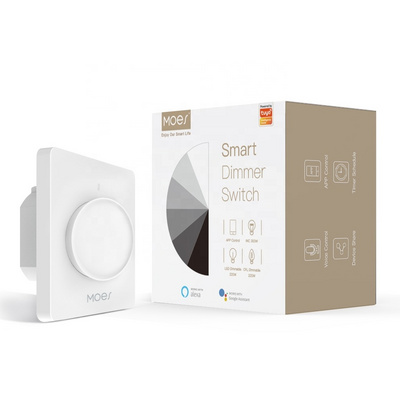 EU Light Dimmer Switch Rotary/Touch WiFi Smart Switch Schedule Timer Brightness Memory Smart Life/Tuya APP Remote Control Alexa