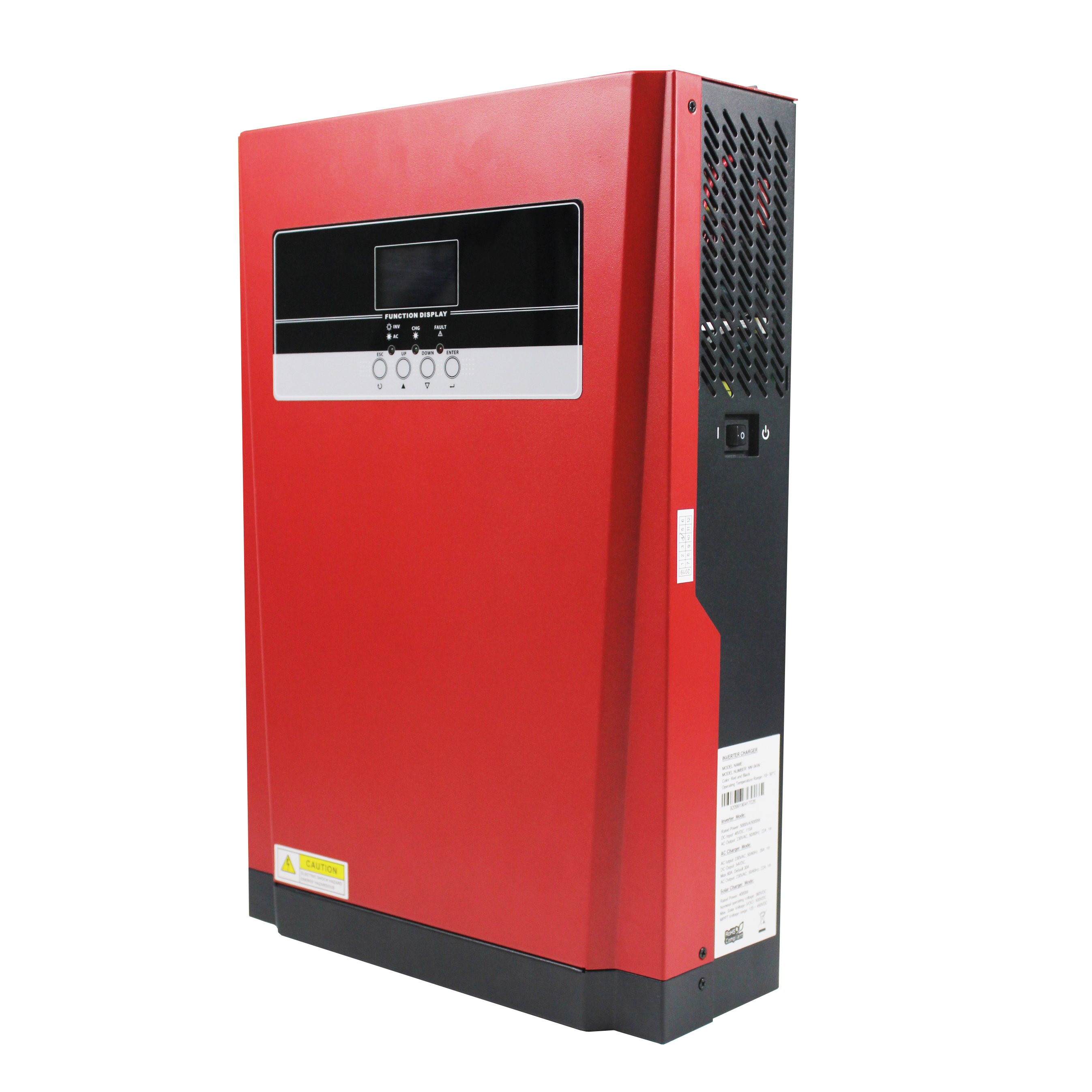 NEW 5KVA 5KW Solar Hybrid Inverter with MPPT 80A Solar Controller Battery Charger DC to AC for Off Grid Generator