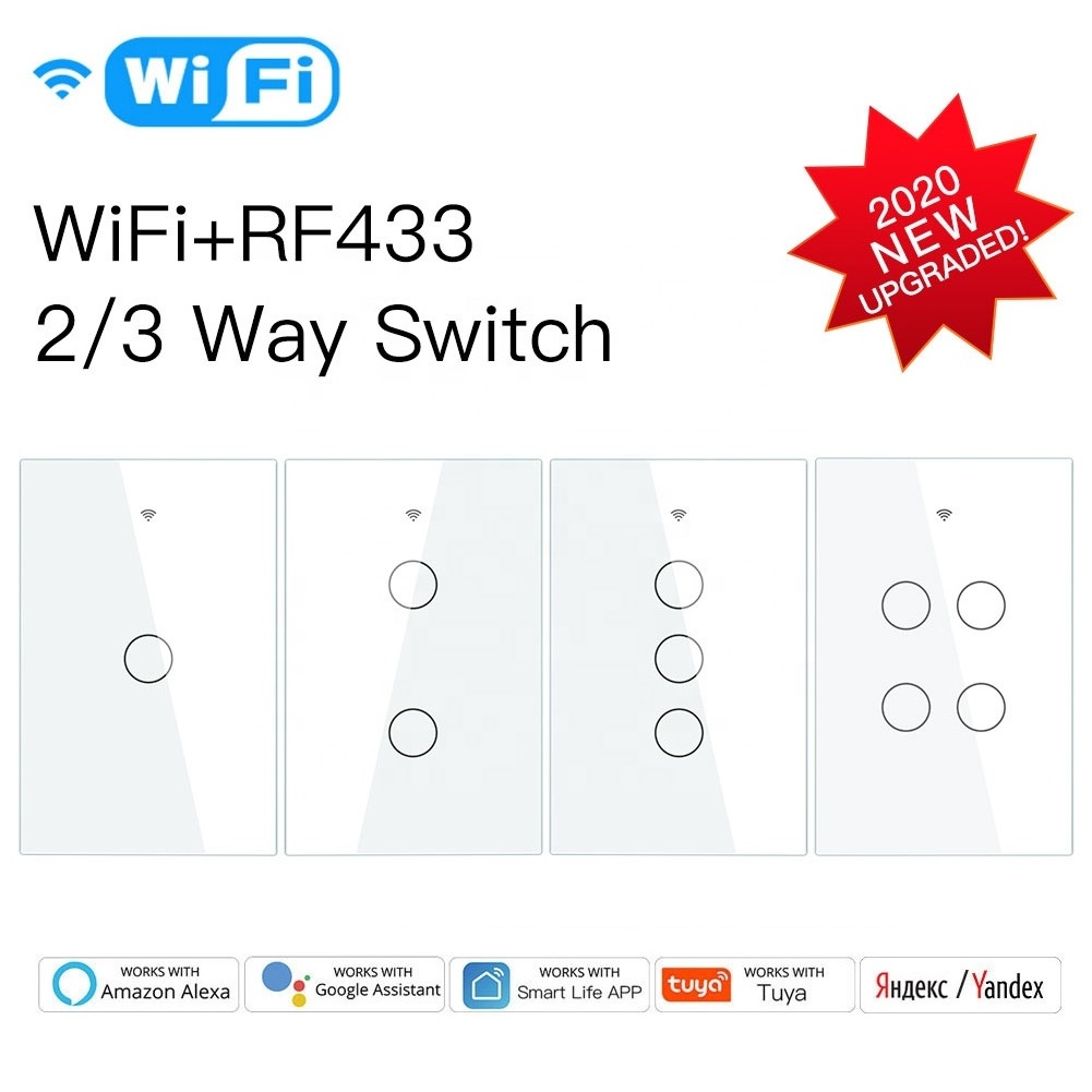 Tuya WIFI Zigbee Wall Switches Wireless Smart Light Switch MOES MOESGO Home Automation