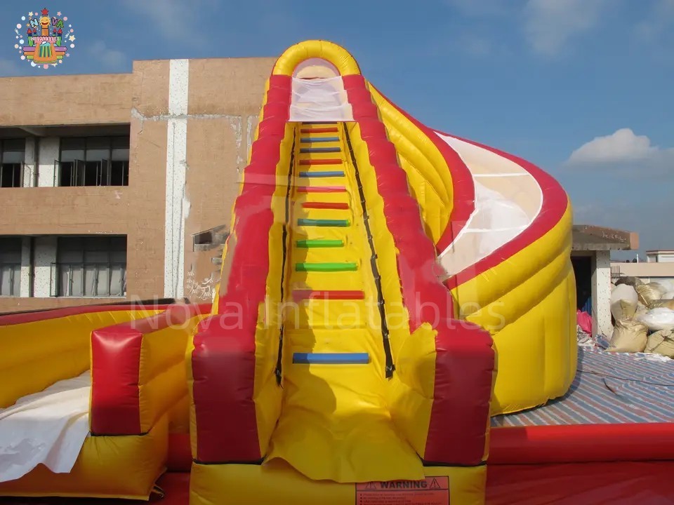 Commercial Rental Inflatable spin slide Water Slide With A Big Pool Long Slide For Adult