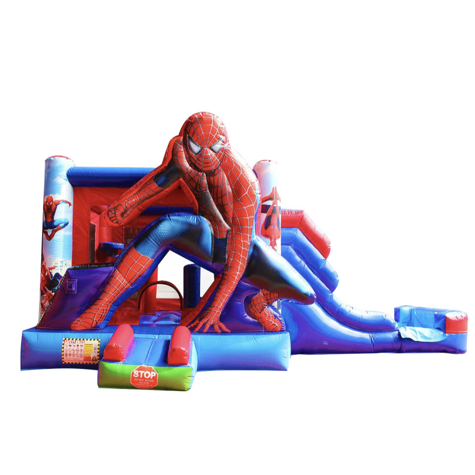 Commercial 0.55mm PVC bouncy castle 5 in 1 combo inflatable bounce house giant jumping bouncer inflatable with air blower